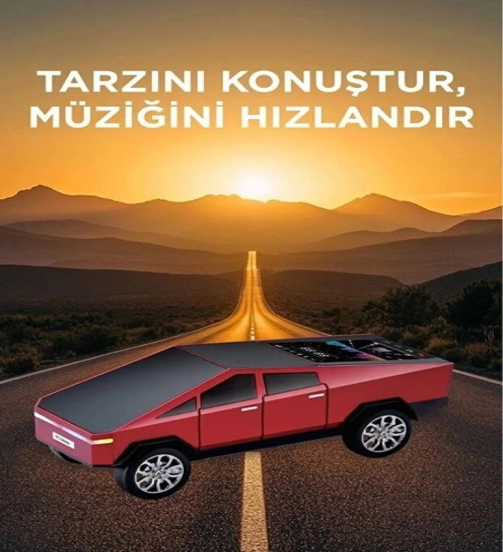 D68 Cyber Model Araba Tasarımlı Bluetooth Hoparlör 15w Güçlü Ses Rgb Led /tws/usb Kırmızı - Lisinya