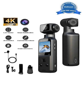 4k Ultra Hd 270° Döndürülebilir Su Geçirmez Kablosuz Vlog Spor Ve Aksiyon Kamerası - Lisinya