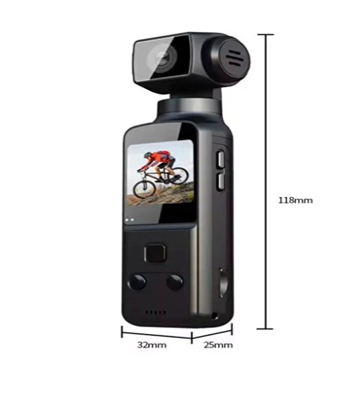 4k Ultra Hd 270° Döndürülebilir Su Geçirmez Kablosuz Vlog Spor Ve Aksiyon Kamerası - Lisinya