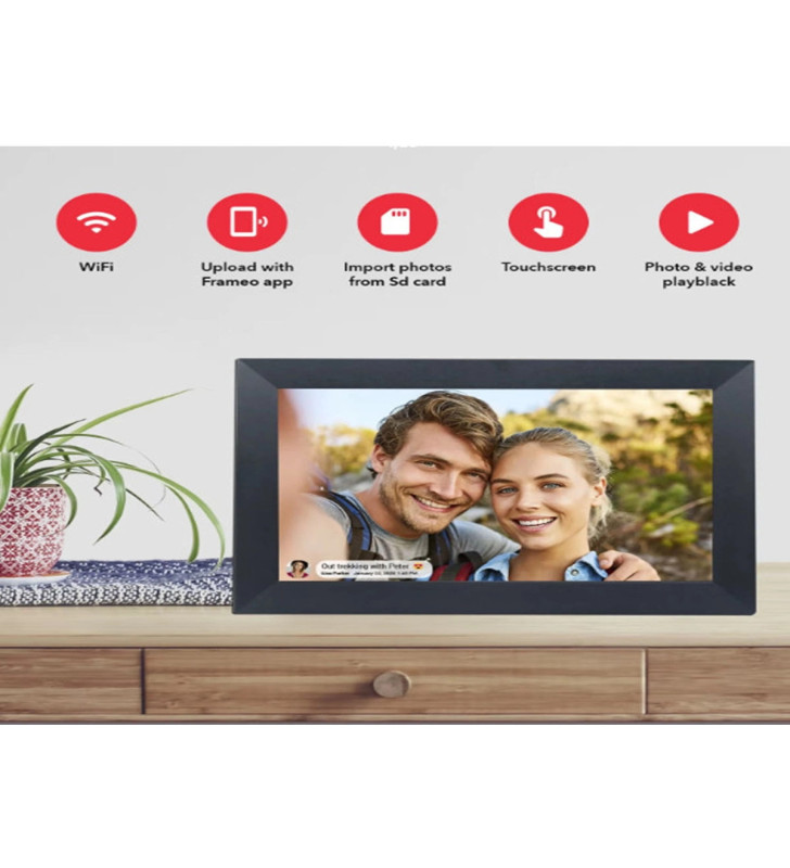 Dijital Fotoğraf Çerçevesi Kablosuz 10.1 İnç 32gb Dokunmatik Ekran, Uygulama Üzerinden Fotoğraf/video Paylaşımı - Lisinya