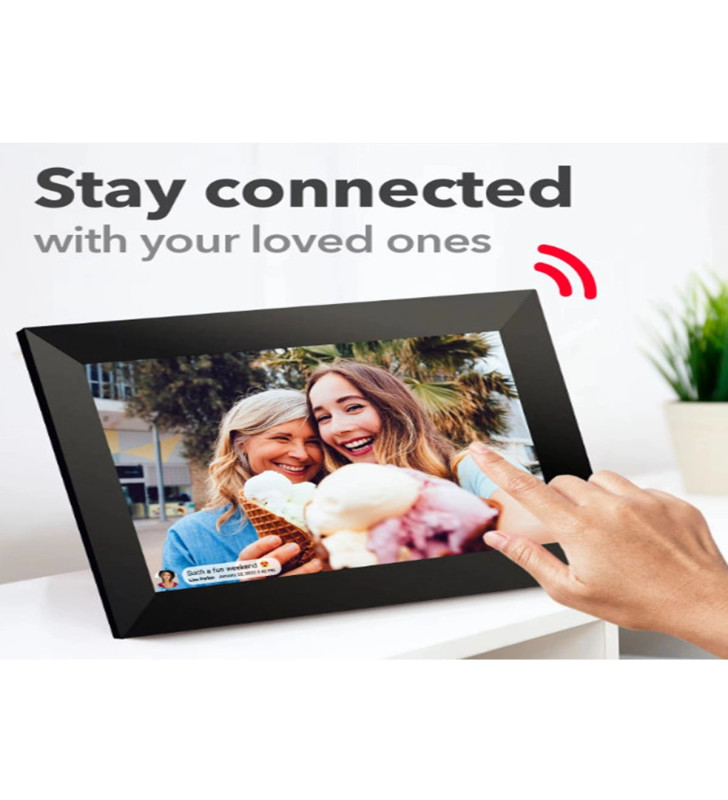 Dijital Fotoğraf Çerçevesi Kablosuz 10.1 İnç 32gb Dokunmatik Ekran, Uygulama Üzerinden Fotoğraf/video Paylaşımı - Lisinya