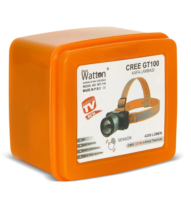 4200 Lümen Şarjlı Sensörlü Göstergeli Kafa Lambası Wt-719 - Lisinya