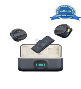 2 Adet Profesyonel Kablosuz Yaka Mikrofonu Lighting Uyumlu Manyetik Klipsli - Lisinya