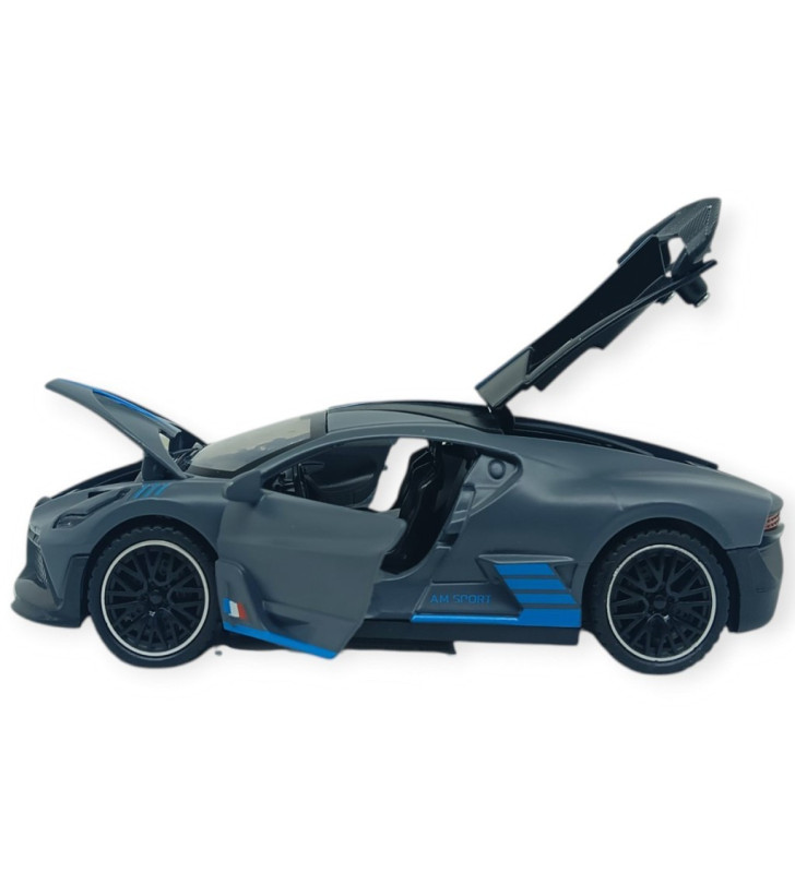 Sesli Işıklı Spor Araba 15 cm - 3241D- Gri (Lisinya)