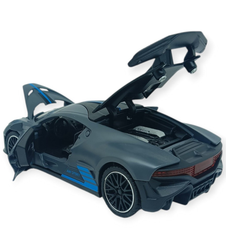 Sesli Işıklı Spor Araba 15 cm - 3241D- Gri (Lisinya)