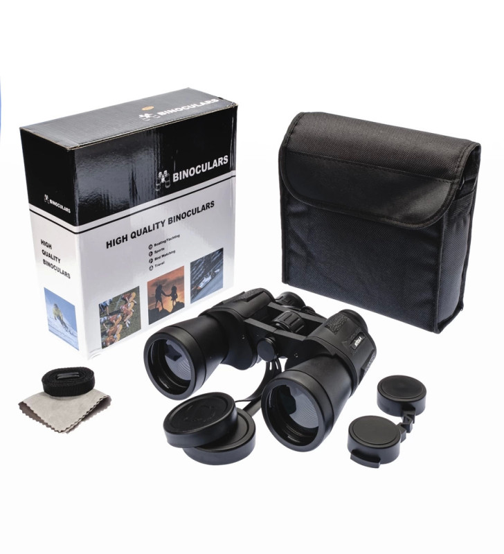 20×50 – Geniş ön Mercekli – 1000m/56m El Dürbünü – Siyah