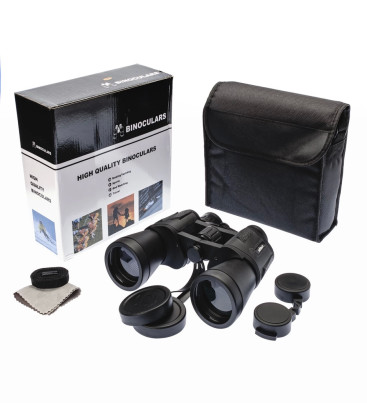 20×50 – Geniş ön Mercekli – 1000m/56m El Dürbünü – Siyah