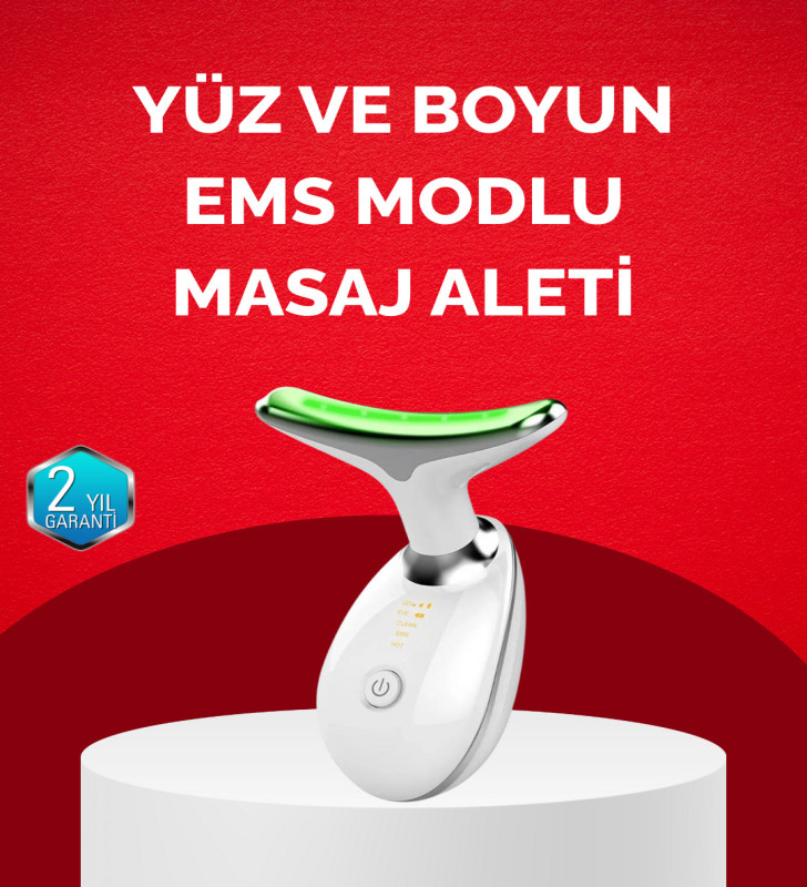 USB Şarjlı LED Işık Terapili Yüz Boyun Bakım Cihazı - Lisinya
