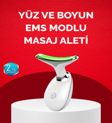 USB Şarjlı LED Işık Terapili Yüz Boyun Bakım Cihazı - Lisinya
