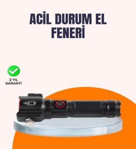 Çok Fonksiyonlu Acil Durum Feneri Yan Işıklı Çekiçli - Lisinya