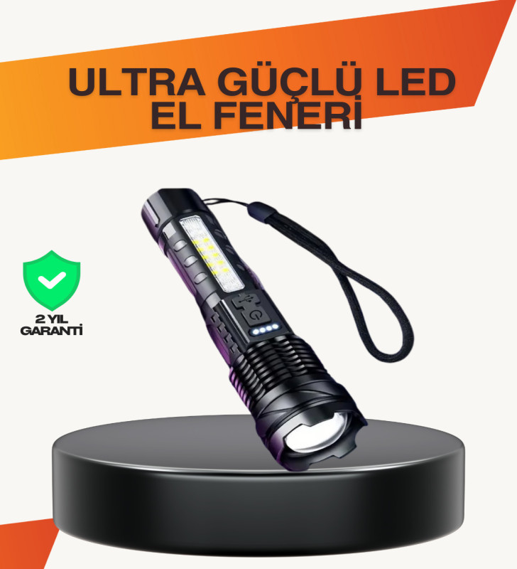 Outdoor ve Acil Durum İçin Güçlü LED El Feneri - Lisinya