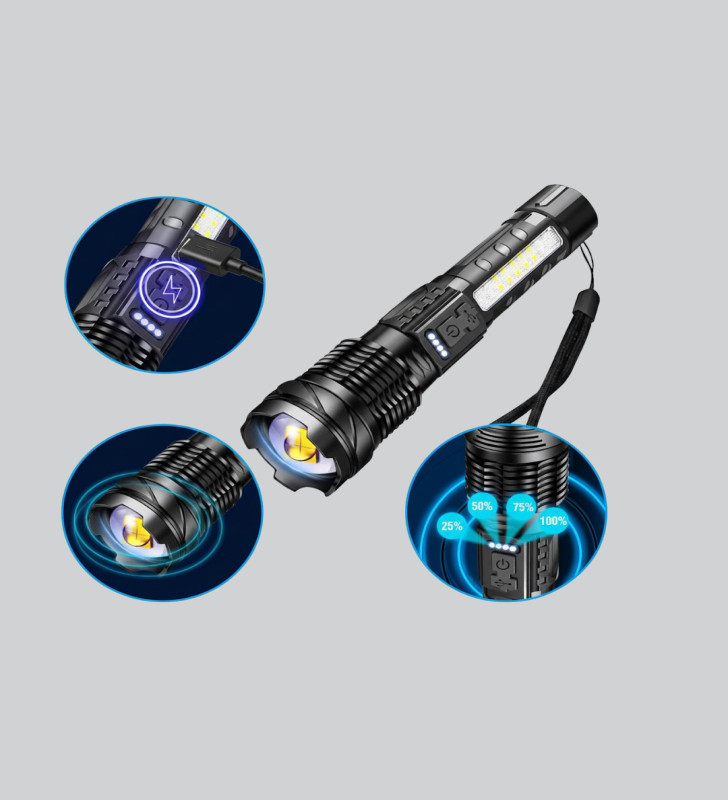 Outdoor ve Acil Durum İçin Güçlü LED El Feneri - Lisinya