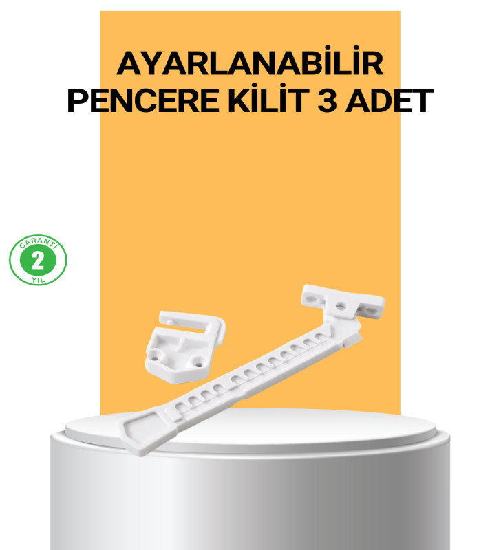 Pencere Cam Emniyet Kilidi Açılma Sınırlayıcı Set - Lisinya