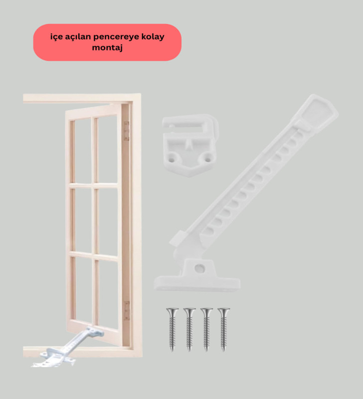 Pencere Cam Emniyet Kilidi Açılma Sınırlayıcı Set - Lisinya