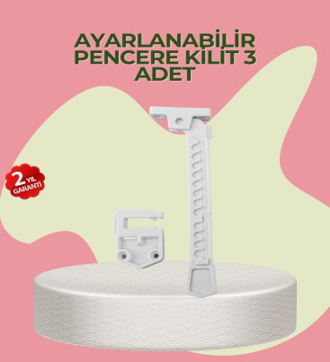 Cam Pencere Açılma Kontrol Kilidi Kolay Montaj 3’lü - Lisinya