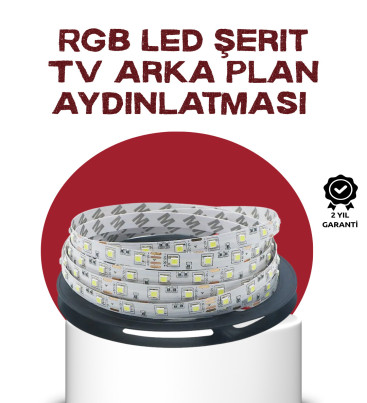 Kendinden Yapışkanlı LED Şerit Televizyon Aydınlatması 2mt - Lisinya