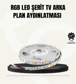 TV Arkası LED Şerit Işık Otomatik Açma Kapama Özellikli 2mt - Lisinya