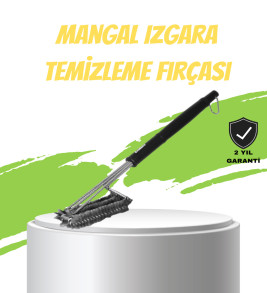 Mangal Izgara Temizleme Fırçası Paslanmaz Çelik Telli Uzun Saplı - Lisinya