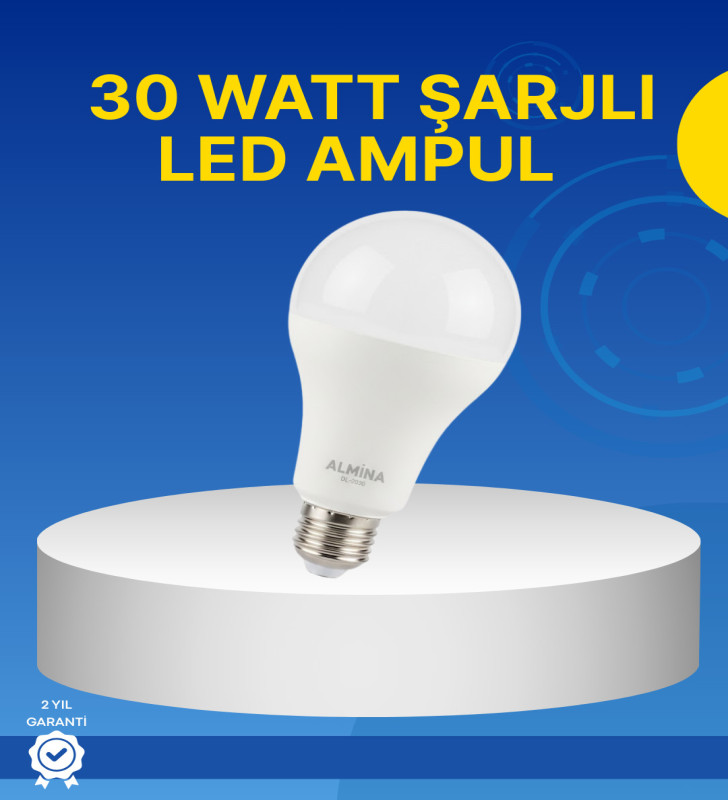 Ev ve İş Yeri İçin Şarjlı LED Ampul - Lisinya