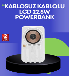 Çoklu Kablo Çıkışlı Taşınabilir Powerbank Kompakt Tasarım - Lisinya