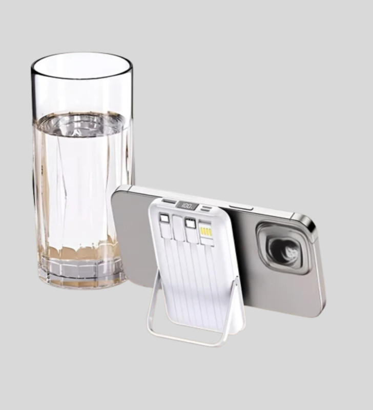 LCD Göstergeli Manyetik Powerbank Type C USB Girişli - Lisinya