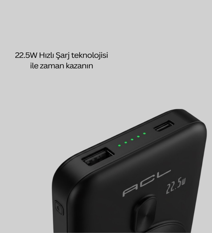 Kablosuz ve Kablolu Kullanım Sunan Taşınabilir Powerbank - Lisinya