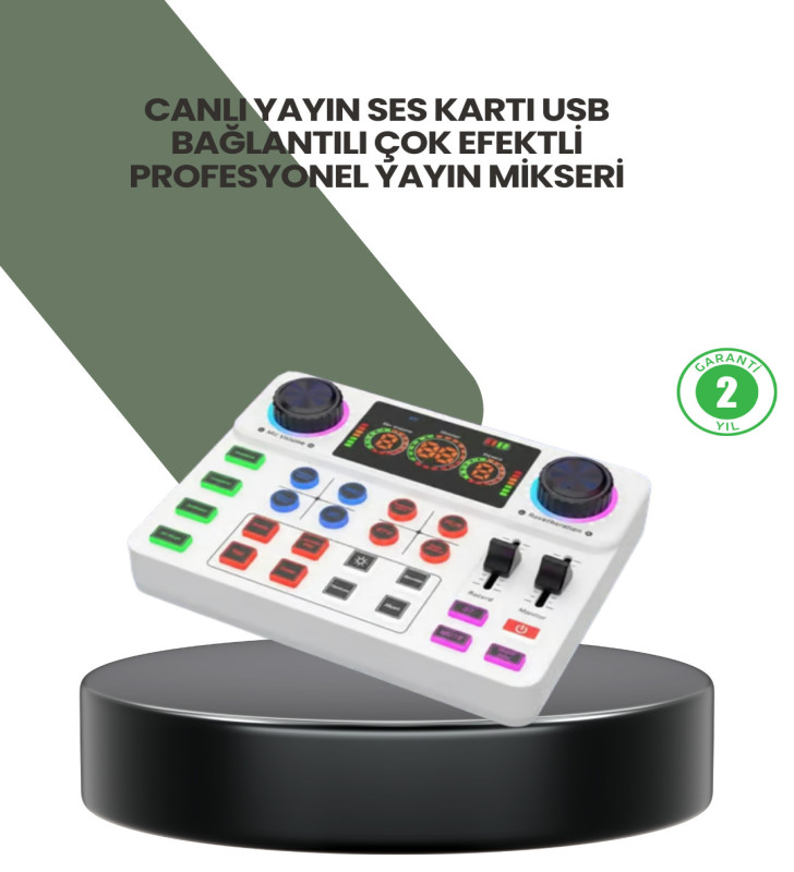Podcast Karaoke ve Sosyal Medya Yayınları İçin Ses Kartı - Lisinya