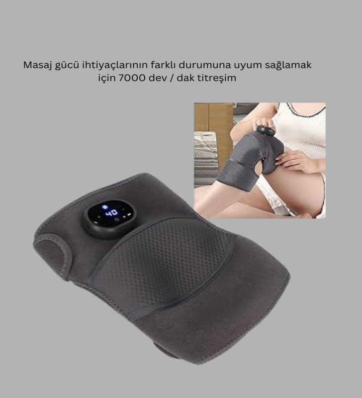 3 Seviyeli Titreşimli Isıtmalı Diz Bakım Masaj Cihazı - Lisinya