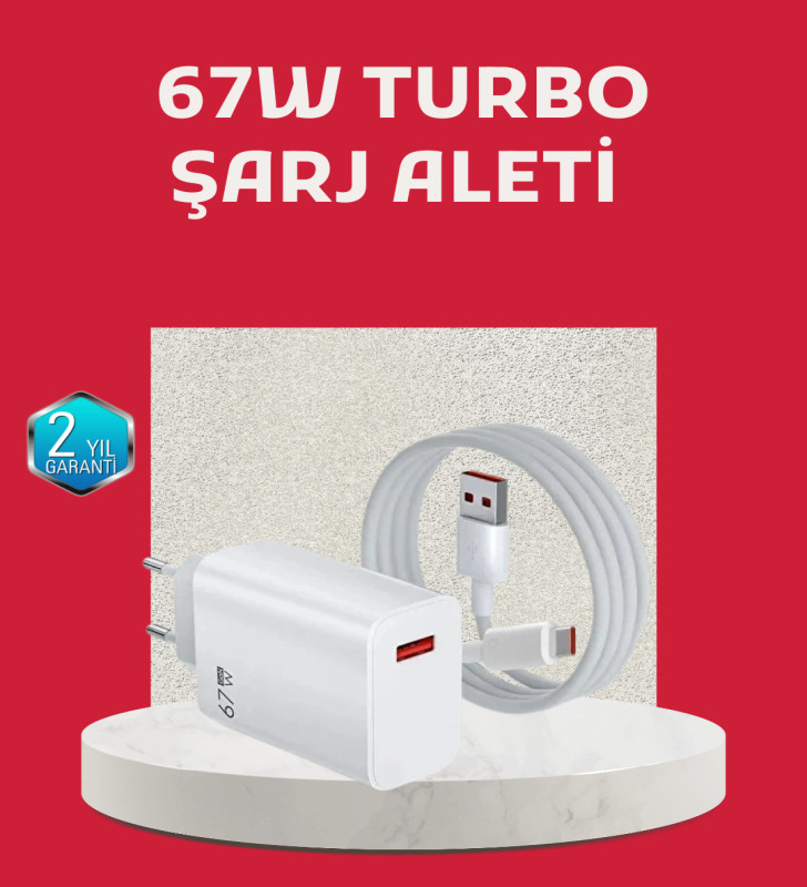 67 Watt Turbo Şarj Cihazı Motorola G30 G50 G60 G82 Uyumlu - Lisinya
