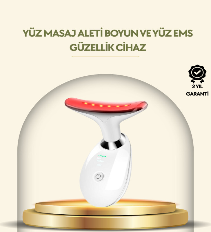 Kompakt ve Taşınabilir Cilt Bakım Cihazı – 3 Fonksiyonlu, USB Şarjlı, LED Işıklı Güzellik Aleti - Lisinya