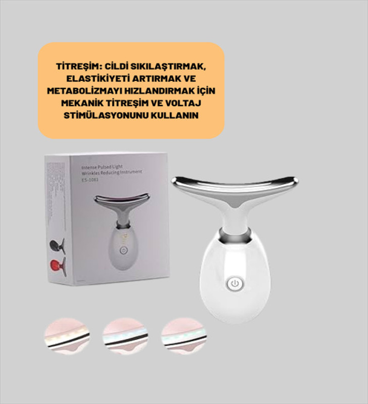 Kompakt ve Taşınabilir Cilt Bakım Cihazı – 3 Fonksiyonlu, USB Şarjlı, LED Işıklı Güzellik Aleti - Lisinya