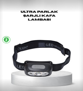Gece Balıkçılığı İçin Ultra Parlak Şarjlı Kafa Lambası | 4 Işık Modu + USB Şarj - Lisinya