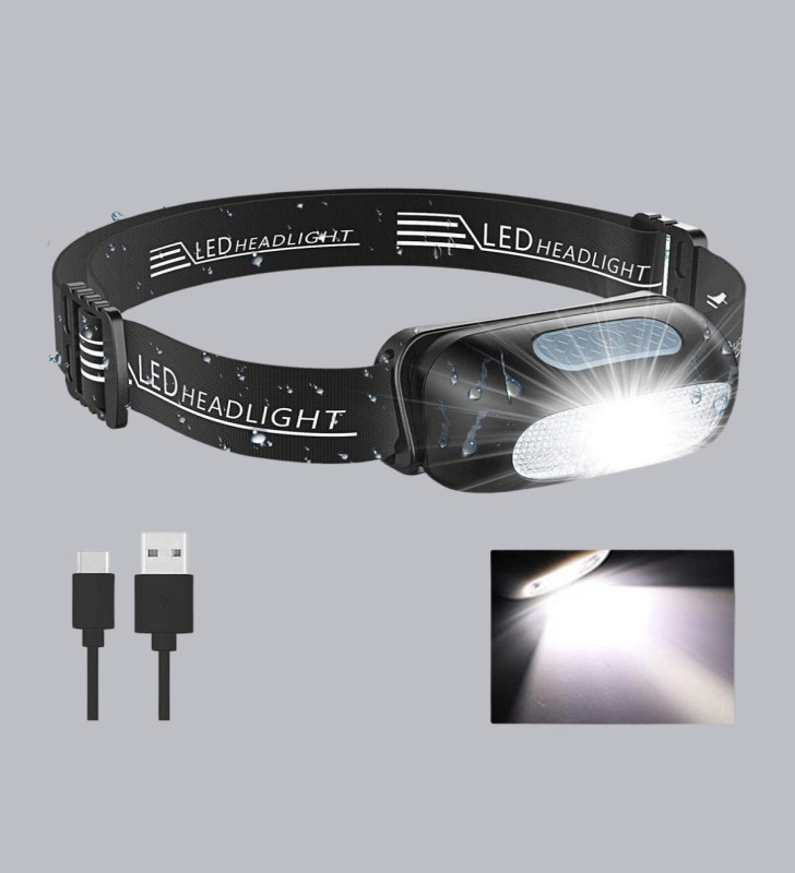 Gece Balıkçılığı İçin Ultra Parlak Şarjlı Kafa Lambası | 4 Işık Modu + USB Şarj - Lisinya