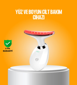 3 Modlu Boyun ve Yüz Bakım Cihazı – EMS, Temizleme, Sıcak Masaj ve Renkli Işık Terapi Özellikli - Lisinya