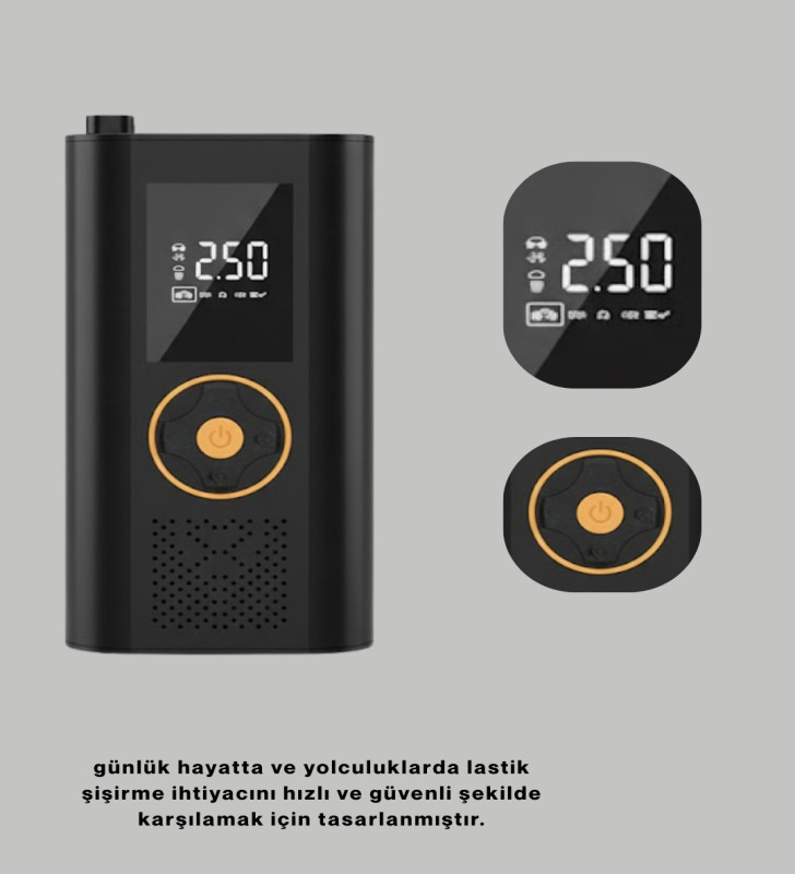 Dijital Göstergeli Taşınabilir Hava Kompresörü Güçlü Şişirme Performansı - Lisinya