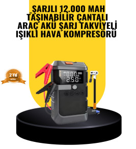 Işıklı Hava Kompresörlü Taşınabilir Akü Takviye Ünitesi - Lisinya