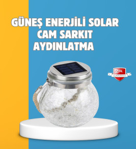 Suya Dayanıklı Güneş Enerjili Cam Şişe Sarkıt Lamba - Lisinya