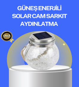 Bahçe ve Teras İçin Solar Cam Sarkıt LED Aydınlatma - Lisinya