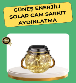 Solar Güneş Enerjili Dekoratif Cam Lamba - Lisinya