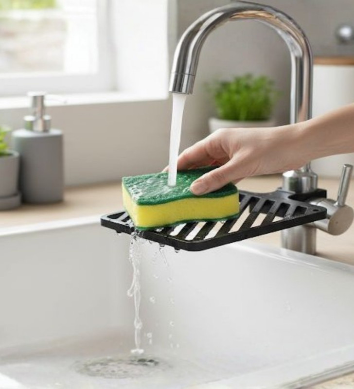 Damlama Tepsili Musluk Sünger Tutucu Tezgâh Üstü Düzenleyici - Lisinya