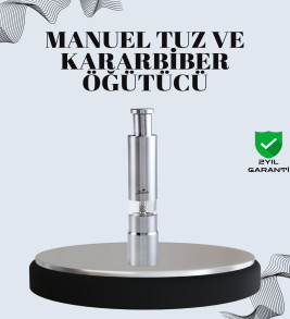 Tuz ve Kararbiber Öğütücü - Şeffaf Akrilik Hazne - Lisinya