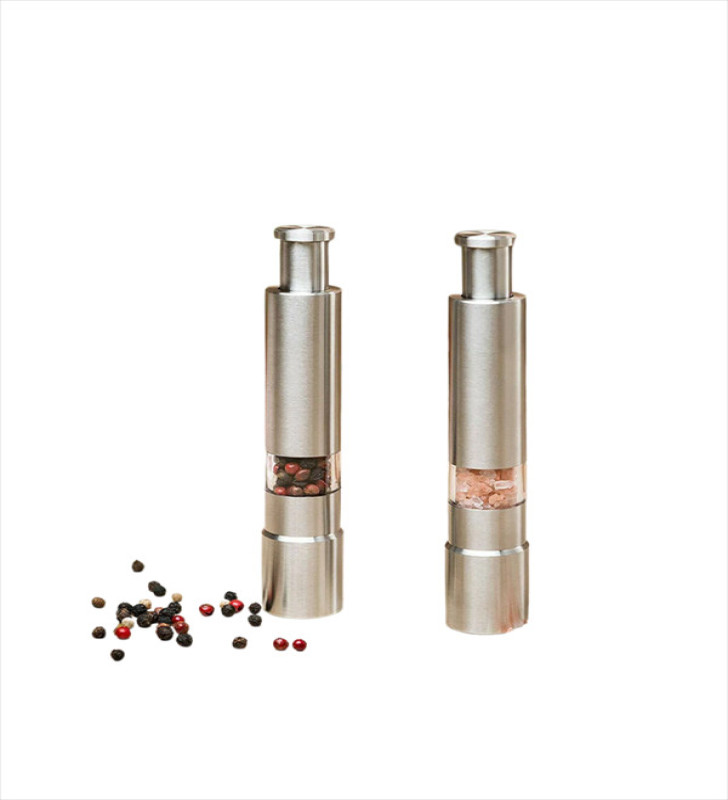 Tuz ve Kararbiber Öğütücü - Şeffaf Akrilik Hazne - Lisinya