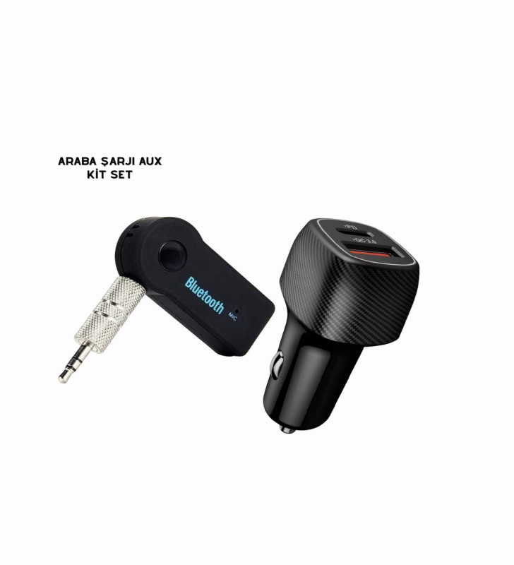 Araç İçi Bluetooth Müzik Kiti + Type-C PD Araç Şarjı Seti - Lisinya