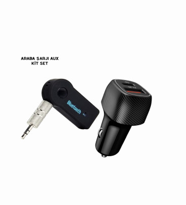 Araç İçi Bluetooth Müzik Kiti + Type-C PD Araç Şarjı Seti - Lisinya