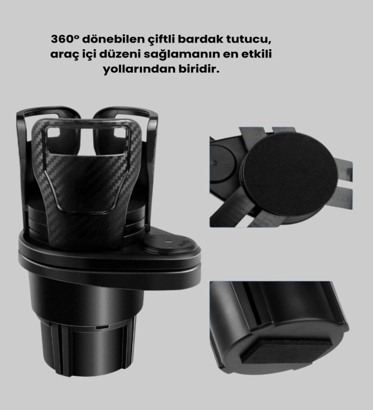 Bardak Tutucu ve Manyetik LED Ambiyans Işığı 2’li Set - Lisinya