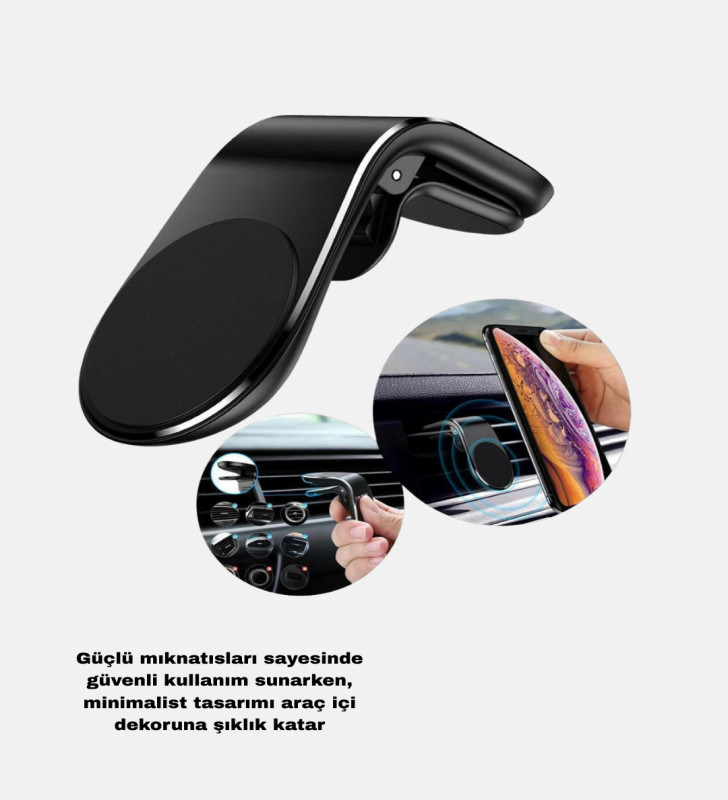 Araç İçi Telefon Tutucu + Quick Charge 3.0 Araç Şarj Cihazı Seti - Lisinya