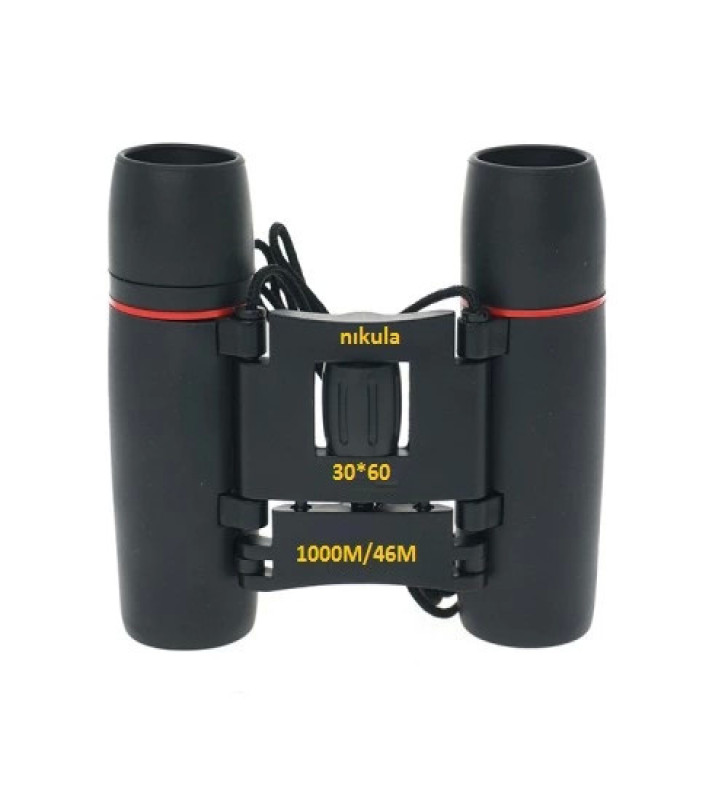 30x60 Cepte taşımalı Kauçuk kaplamalı Mini Dürbün-siyah