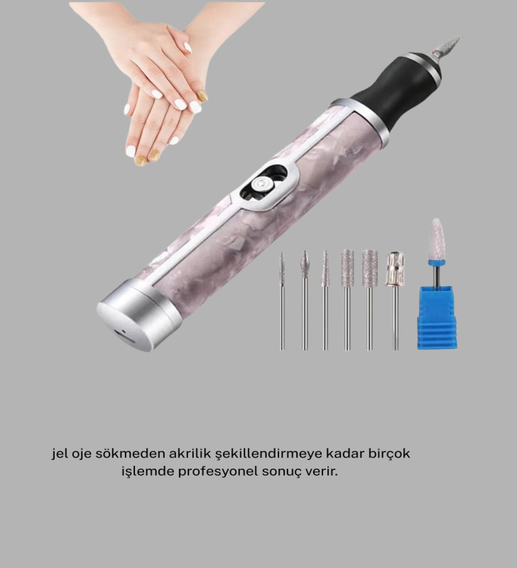 20.000 RPM Tırnak Matkabı + Mini LED Oje Kurutma Cihazı Seti - Lisinya