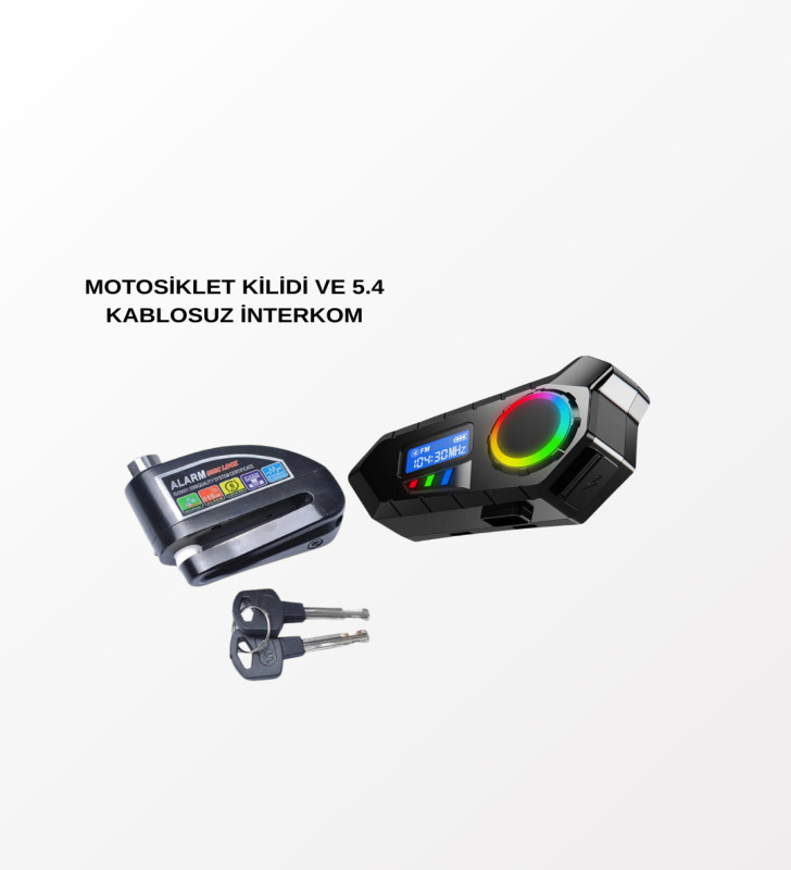 BLUETOOTH 5.4 KABLOSUZ İNTERKOM+ MOTOR DİSK KİLİDİ - Lisinya