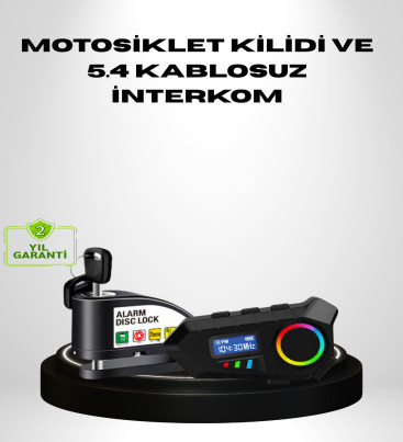 Motosiklet ve Günlük Kullanım İçin Bluetooth Hoparlör ve Disk Kilidi Seti - Lisinya